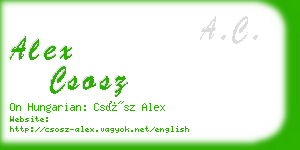 alex csosz business card